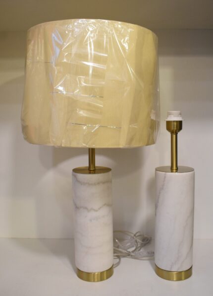 Luxury Marble Table Lamp with Gold Finish-Pair