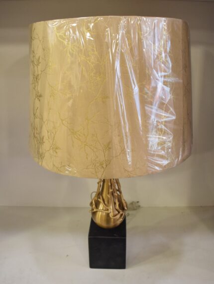 Luxury Golden Marble Shade Table Lamp with Artistic Base